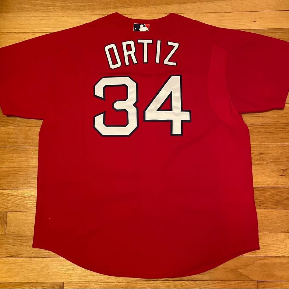 NWT David Ortiz Boston Red Sox Mitchell & Ness Authentic Red Collection Jersey L